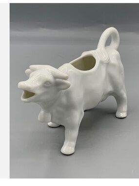 Vintage White Cow Creamer unmarked